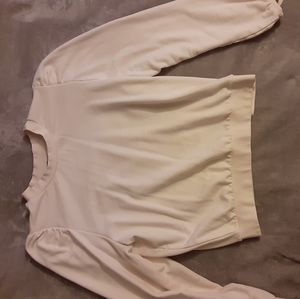 3/$15💕 Puff sleeve Whtie Pullover